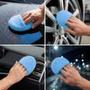 6Pcs 5-Inch Microfiber Foam Wax Applicator Pads with Finger Pocket