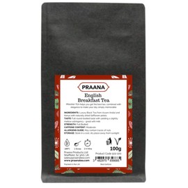 PRAANA TEA Premium English Breakfast, Loose Black Tea, 100 g