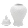 Red Lantern 19.5" Diamond Pattern White Temple Jar