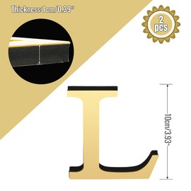 YIEMI 3D Letters for Wall Decor，Gold Elegant Wall Letters for Stylish Letter Wall Decor and DIY Home Decoration （L,2 pcs）