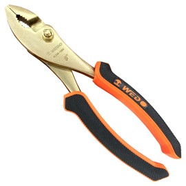 WEDO Non-Sparking Slip Joint Pliers 8", Spark-free Safety Wire Cutter Pliers, DIN Standard, BAM & FM Certificate, Opening Max 13mm, Aluminum Bronze