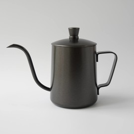 Fun Coffee Kettle, 11.8 fl oz (350 ml), Direct Fire, Coffee Pot, Drip Kettle, Drip Pot, Narrow Mouth with Lid, Stainless Steel, Camping, Black (co-0012-3)