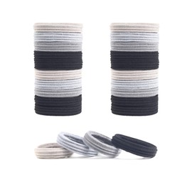 Thick Hair Bands for Women - Soft & Stretchy Ponytail Holders for Women (Mix Gray)