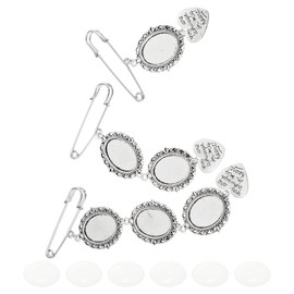 Wedding Bouquet Photo Charms Set: Lacy Oval Frame Bridal Charm DIY Pin Brooch Making Kit Memorial Bride Angel Pendant You are Always in My Heart Charm for Bridal Shower Bachelor Party