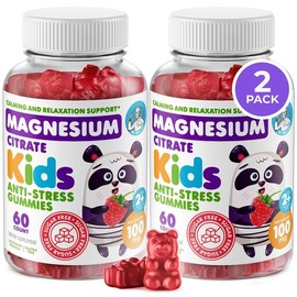 DR. MORITZ Sugar-Free Calm Magnesium Gummies for Kids and Adults - Non-GMO Magnesium Citrate Gummies - Raspberry Flavor - 2-Pack (60 Count)