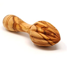 BeldiNest Citrus Juicer Olive Wood Run Lemon Reamer, Handmade Wooden Lime Squeezer