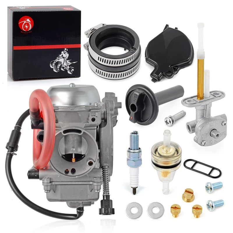 Carburetor Carb and Fuel Valve Petcock + Lever Intake Manifold