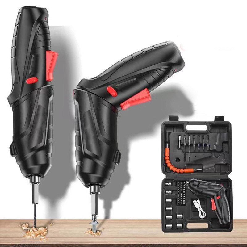Electric Screwdriver Kit Lightweight Rechargeable Screwdriver with Long and Short