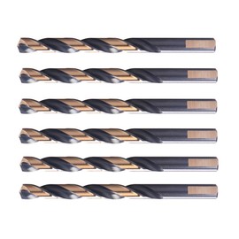 6PCS,11/32", Black and Gold Drill Bits Set