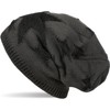styleBREAKER Warm fine knit beanie hat with stars, fleece lining,