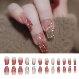 HAPVITAL Nail Tips, Long Nail Tips, Long Nail Tips, Spring and Summer Trend, Butterfly, 3D Dimensional, Easy to Apply, Reusable, Popular Design, Fake Nails, Gel Nails, Nail Seal, Hand, Nail Art, Nail