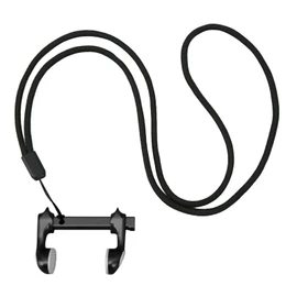 Swimming Nose Clip, Adjustable Aluminum Alloy Professional Swimming Nose Plug Diving Nose Clip with Lanyard, Water Sports Accessories (Black)