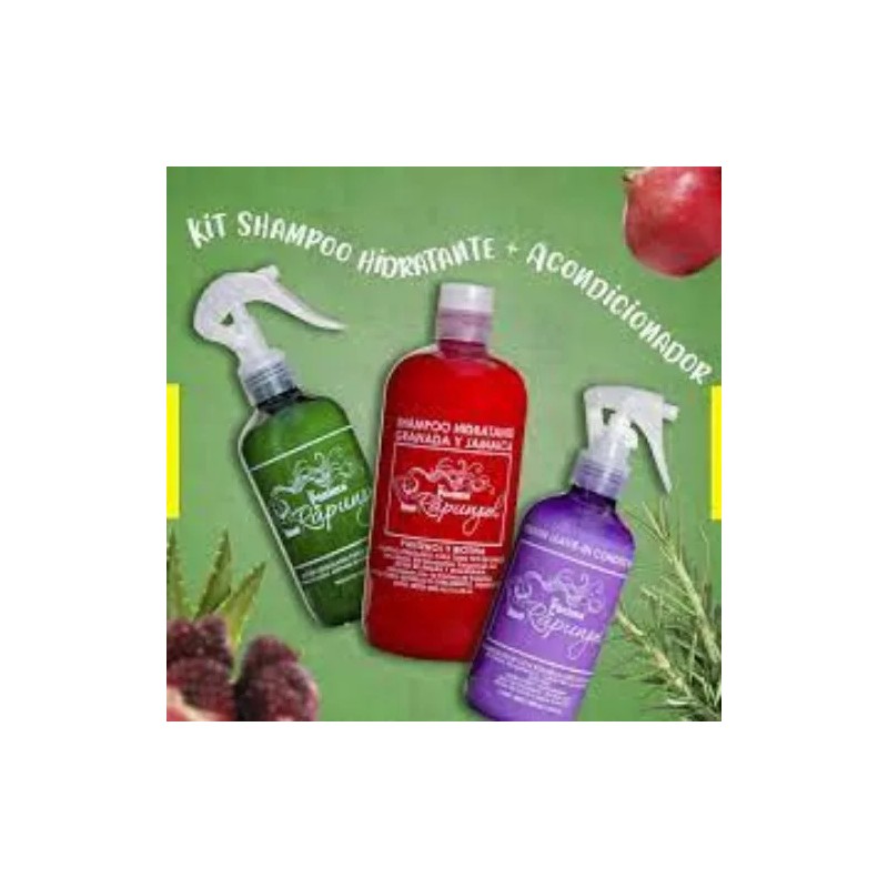 Pócima de Rapunzel. Artesanal y orgánico Kit Shampoo Hidratante +