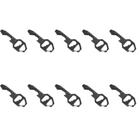 DOITOOL 10 Pcs Keychain Bottle Opener Multi Tool, 6 Tools in 1, Bottle Opener, Wrench, Screw Driver, Measuring Ruler, Metal Pocket Tool Backpack Tool