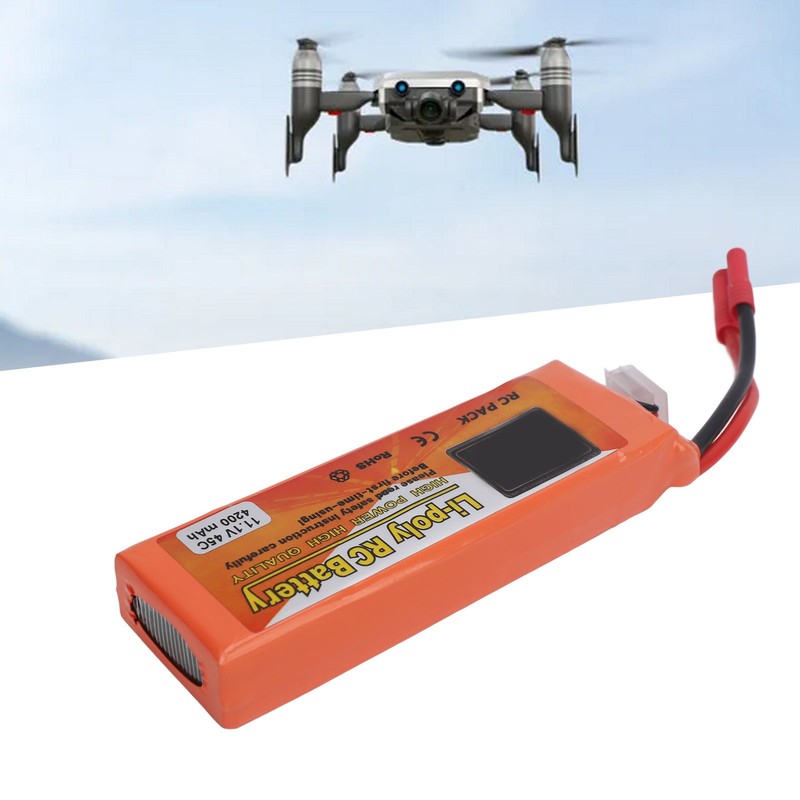 11.1V 4200mAh Lithium Battery RC 45C LiPo Battery with Banana