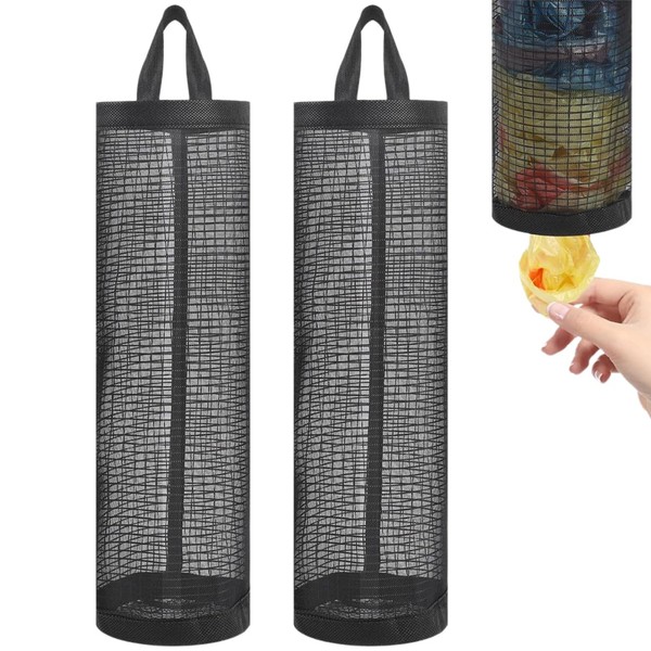 QEQSHQO 2pcs Plastic Bag Holder Hanging Bin Bag Holder Breathable