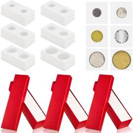 303 Pcs Coin Collecting Supplies 300 Pcs Cardboard Coin Flips 3 Pcs 2 x 2 Inch Single Row Storage Boxes for Coins Mega Assortment Coin Holder Coin Box Coin Collecting Supplies for Collectors (Red)