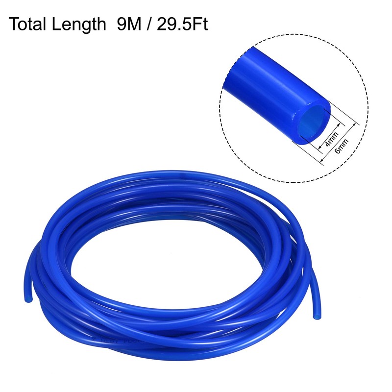 uxcell Pneumatic Air Tubing, 6mm OD x 4mm ID 9m(29.5Ft)