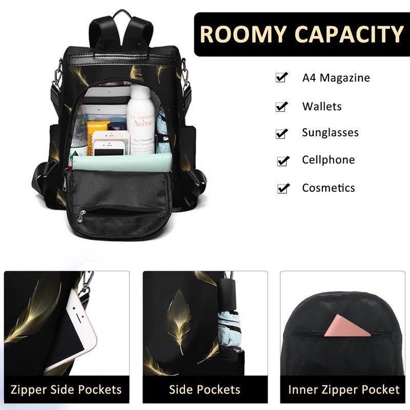 Fmeida Backpack Womens Anti Theft Travel Rucksack Shoulder Bag Ladies