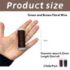 2 Rolls 55m Green Florists Wire Brown Flower Wire Reel,0.35