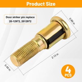 Door Striker Pin 20-12972 Compatible with Peterbilt 330 335 359 370 378 379 / Door Latch Striker Bolt Kit Replace 20-12972 2012972 HLK2128 D56002490 4 pack