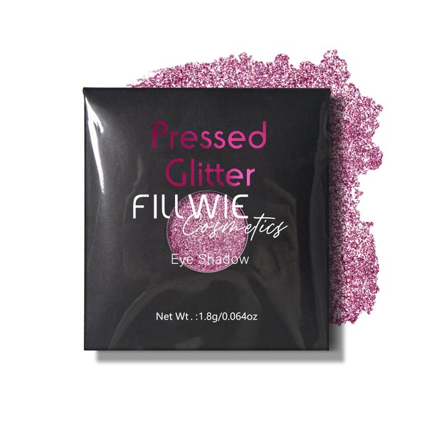 Fillwie Glitter Eyeshadow Tin Palette - Chunky High Pigmented Pink