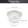 30 Pack Round Aluminum Foil Pans Disposable Containers with Straight