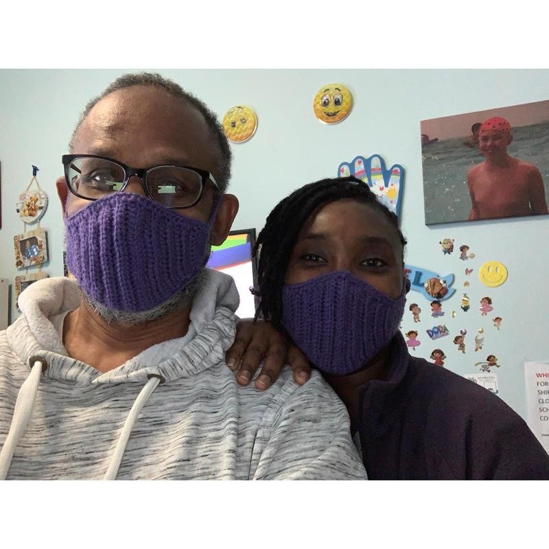 Iris Crochet Face Mask - Size: ADULT SMALL