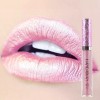 Dongxiub Lápiz Labial Metálico Con Purpurina Líquida Brillan