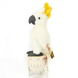 Cute rabbit 12 inch Macaw Parrot Plush Toy Stuffed Animal Toy Plush Animal Doll (White)