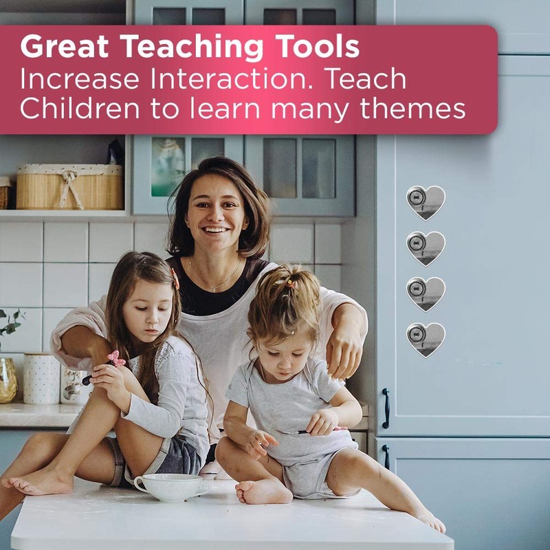 Vinyl Heart Stickers (Set of 4) - BW - Futuristic