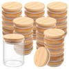 36 Pack Yogurt Jar Lids Set Reusable Bamboo Wooden Round