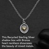 NINA DESIGNS Sterling Silver Necklace - Shadow Box with Bronze