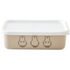 Fuji Enamel Miffy Pastel Storage Container with Lid Shallow Type