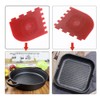 WHTCHSU Durable Grill Pan Scrapers, Red and Black, 4-Pack