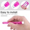 cobee Pencil Shaped Erasers, 6 Retractable Click Eraser Pencil Case