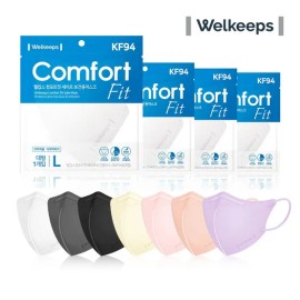 Wellkeeps [25개입] 웰킵스 컴포트핏 세이프 마스크 KF94 새부리형 컬러 마스크 7종 택1 [25 pieces] Wellkeeps Comfort Fit Safe Mask KF94 Duckbill Type Color Mask Pick 1 out of 7 Types