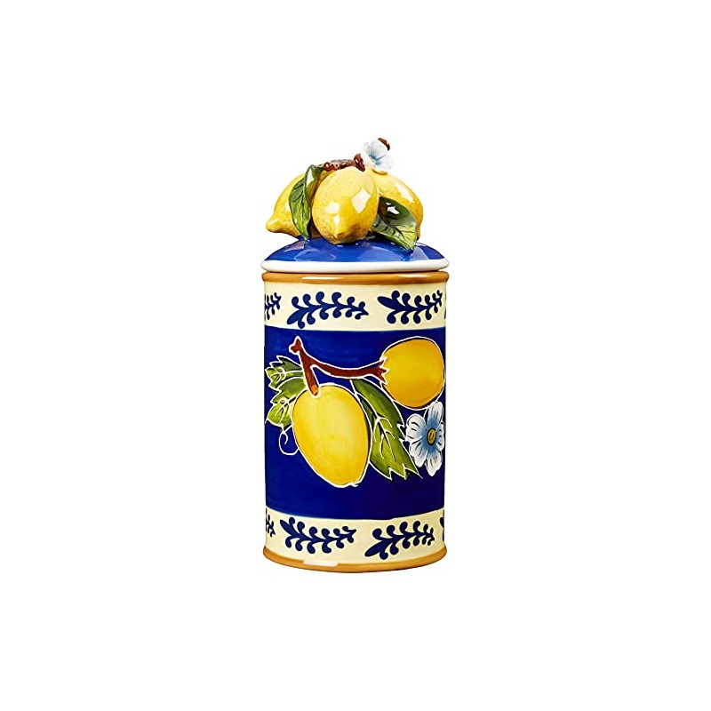 Blue Sky Ceramic Lemon Canister, Medium