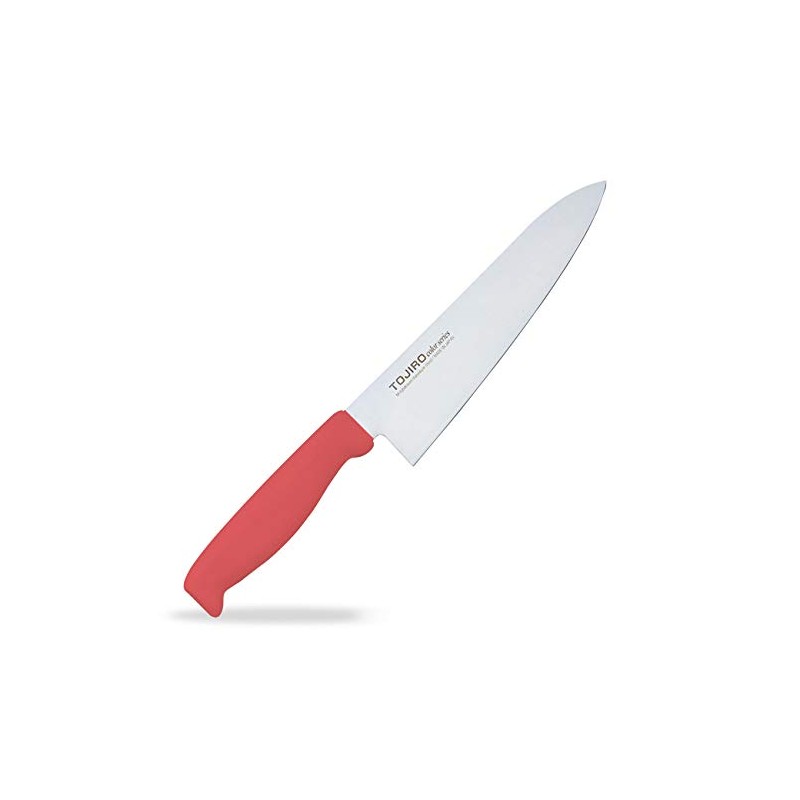 藤寅工業 藤次郎作 Tojiro Color モリブデンバナジウム鋼 牛刀庖丁 180mm レッド F-165R