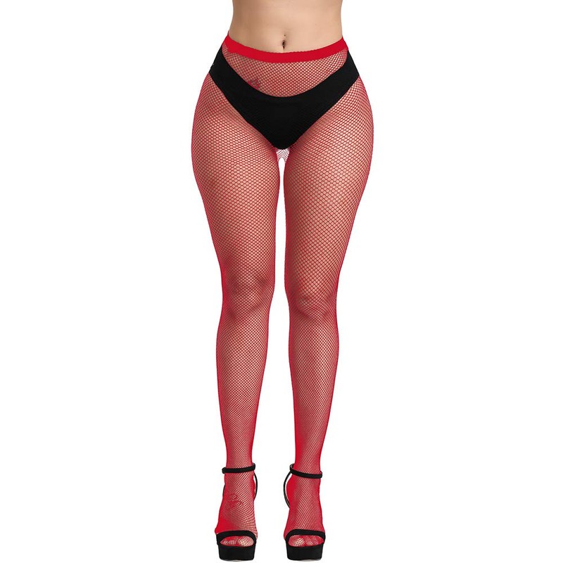 Keldorng 5 PCS Womens Mini Grid Fishnet Stockings, Stretchy Thigh
