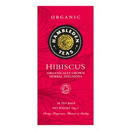 Hambleden Teas Organic Hibiscus Tea 20 Teabags (Pack of 6, Total 120 Teabags)