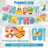 BOXOB Pool Happy Birthday Banner Set, Pre-Strung Summer Beach Party