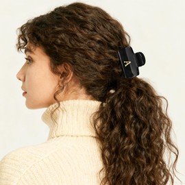 Gifts for Women Teen Girls,Small Initial Hair Clips - Black,K
