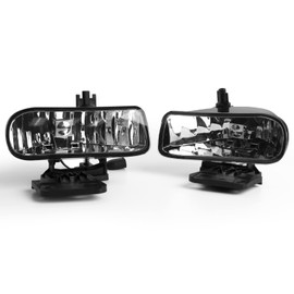 RP Remarkable Power, LED Fog Light for 1999-2002 Sierra / 2000-2006 Yukon/Yukon Xl Pickup Truck Suv Clear DRL Bumper Fog Lights Pair with LED Bulbs FL12220