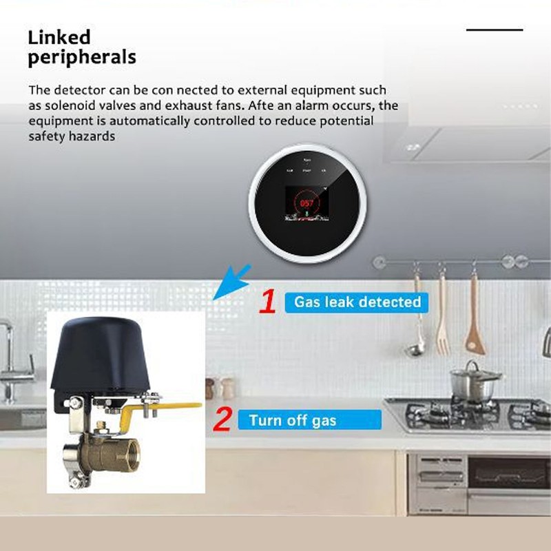 Smart Gas Leak Detector Highly Sensitive Combustible Gas Alarm WiFi