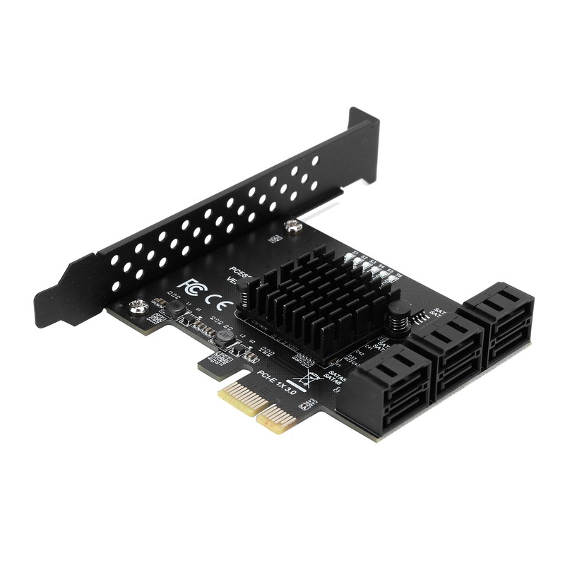 Expansion Card PCIE to 6Port SATA3.0 Hard Disk 6G ASM1166