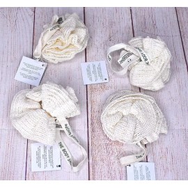 The Body Shop Lot of 4 The Body Shop Ramie Natural Plant-Based Fibre Lily Loofah Small New