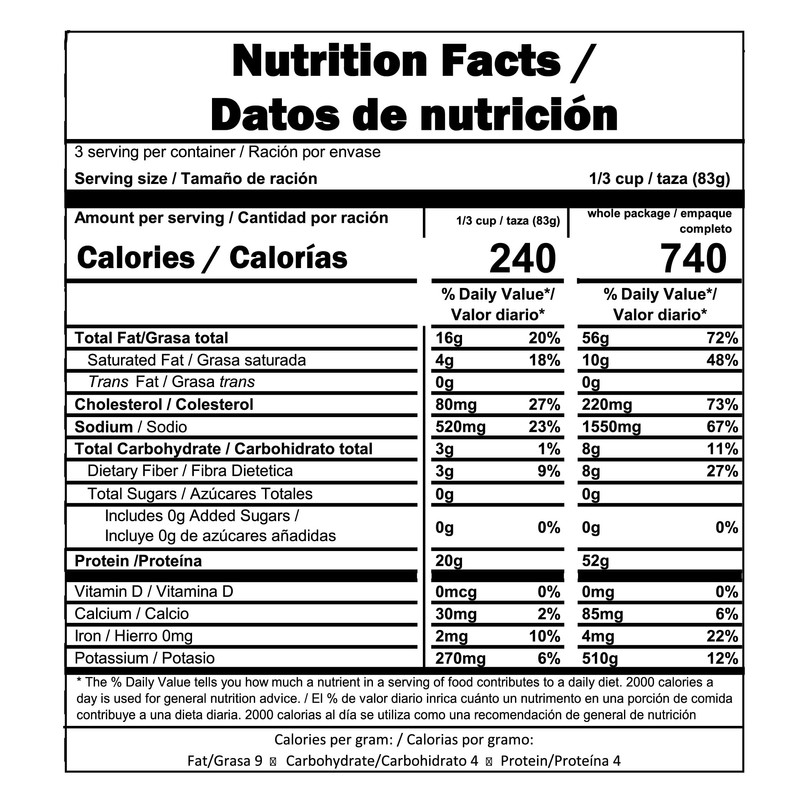 Chata Turkey Chilorio, Shredded Seasoned Meat, 8 oz, Pack of