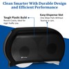 San Jamar - SJMR4000TBK R4000TBK Twin 9" Jumbo Tissue Dispenser,