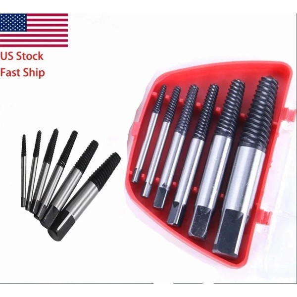 Unbranded 6 Pcs Stud Screw Extractor Remover 1/4 Inch Hex
